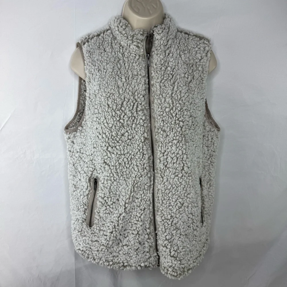 Thread & Supply Light Gray Sherpa Vest